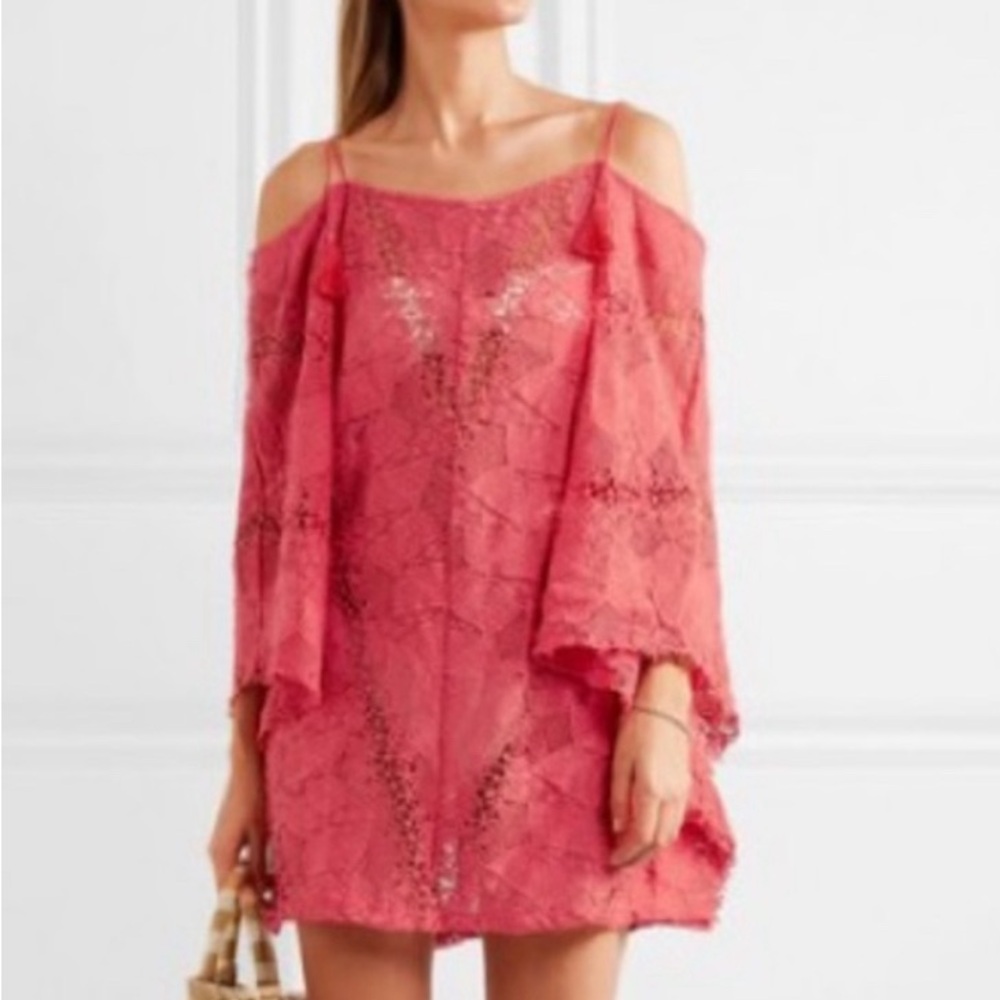 Eberjey Guajira Esmeralda Crotchet Mini Cover-Up Dress